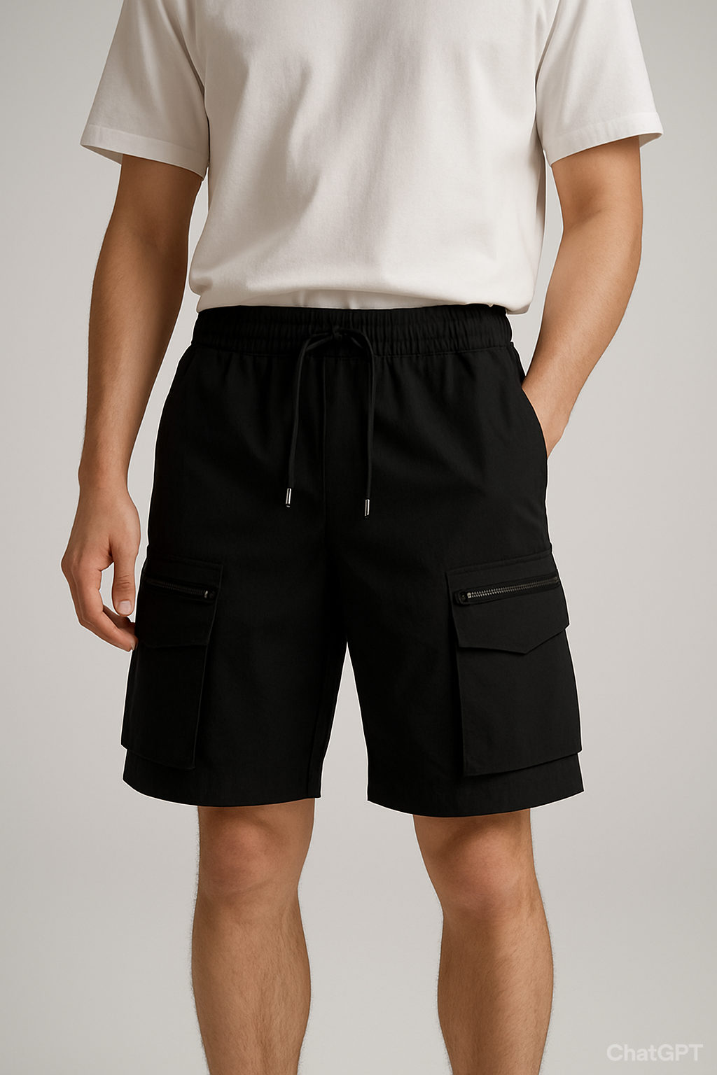Men’s Summer Cargo Shorts – Quick-Dry Zipper Pocket Sports Shorts