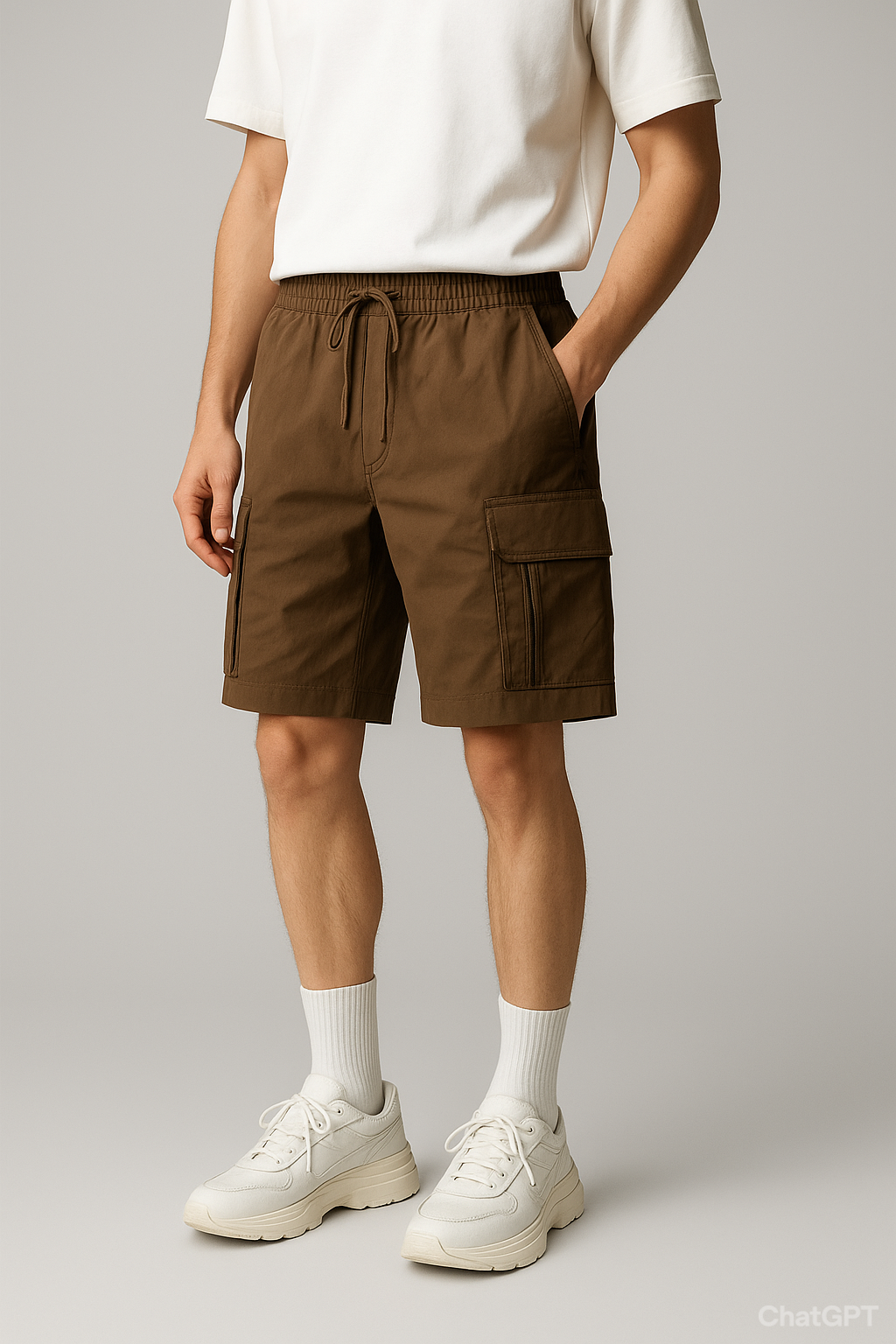 Men’s Summer Cargo Shorts – Quick-Dry Zipper Pocket Sports Shorts