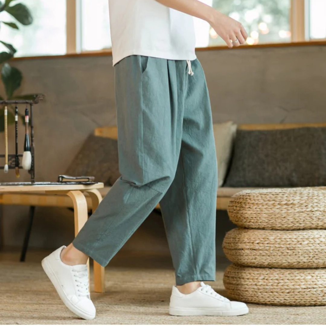 Men's Cotton Linen Casual Trousers