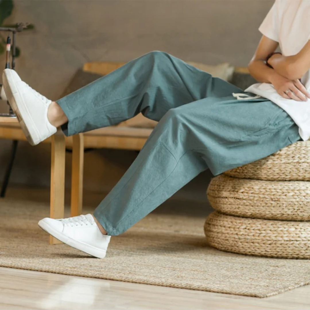 Men's Cotton Linen Casual Trousers