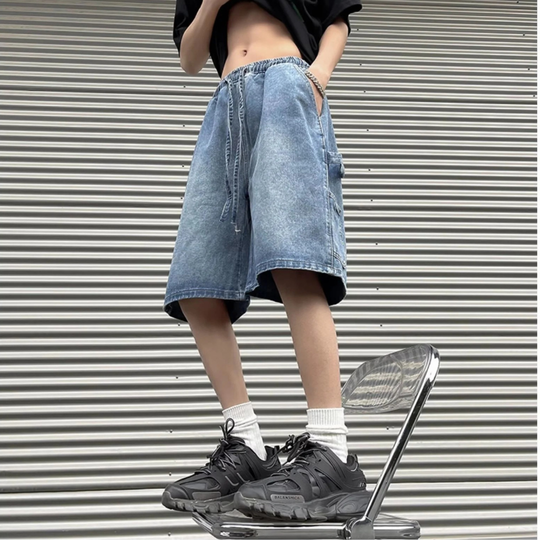 Men’s Loose-Fit Straight-Leg Denim Shorts