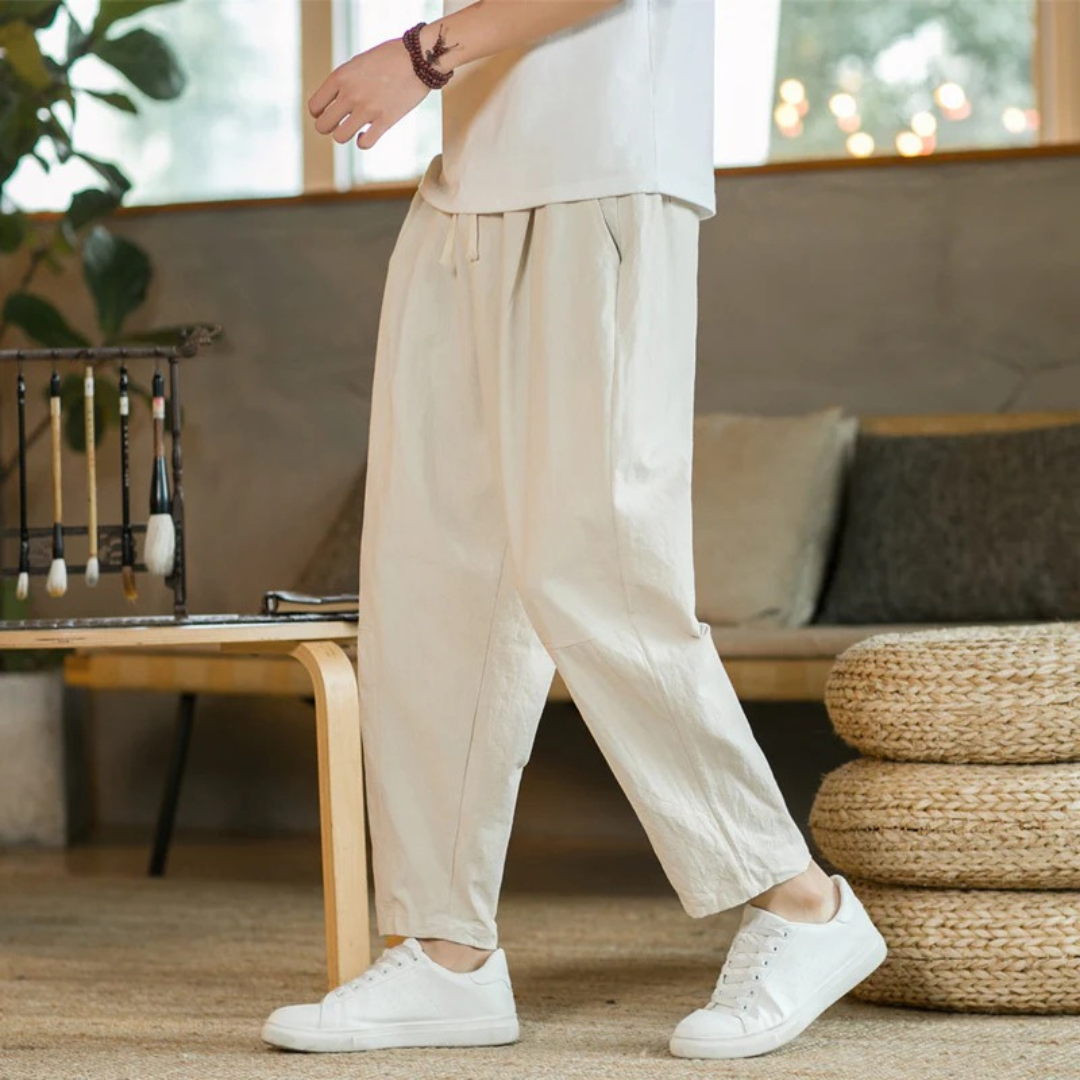 Men's Cotton Linen Casual Trousers