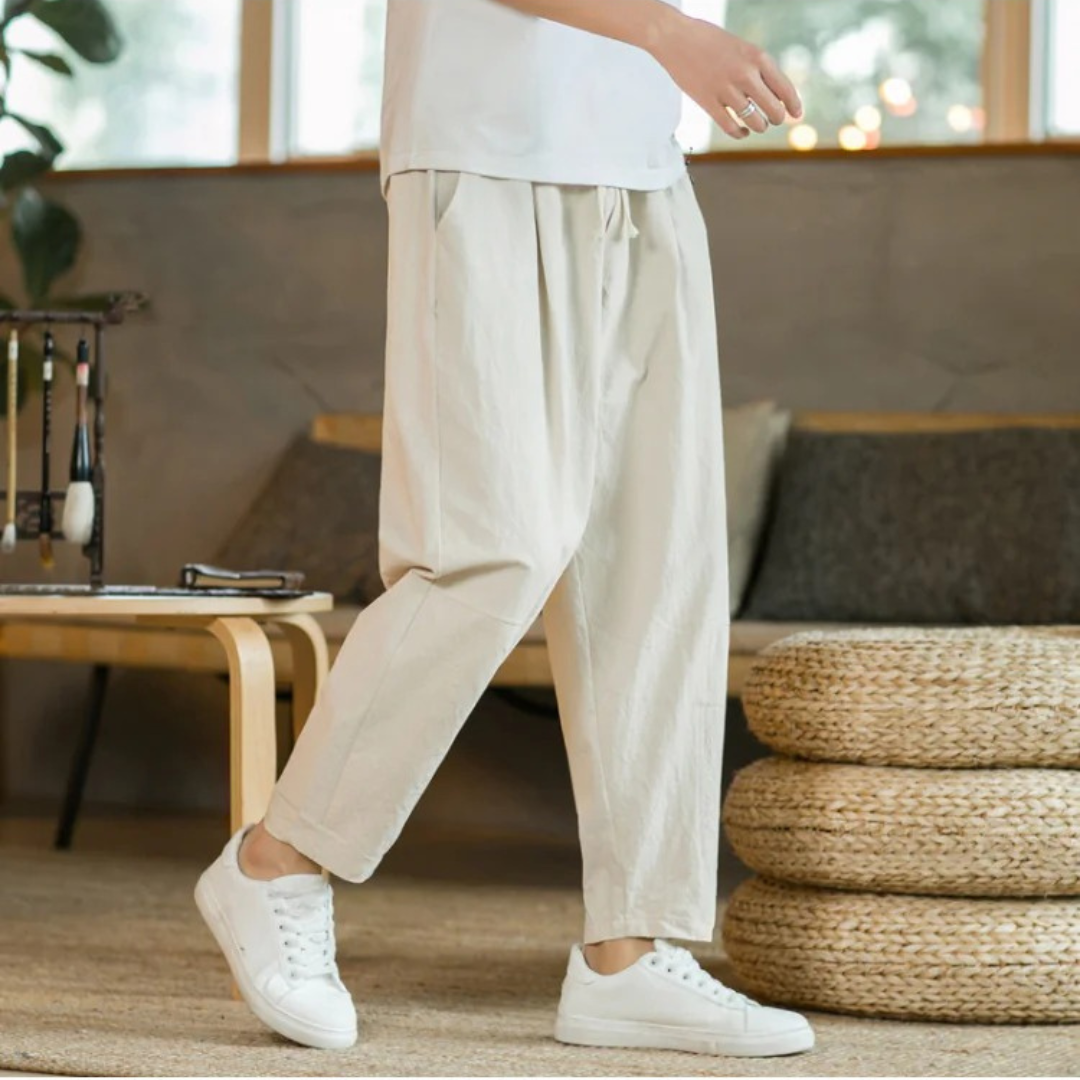 Men's Cotton Linen Casual Trousers