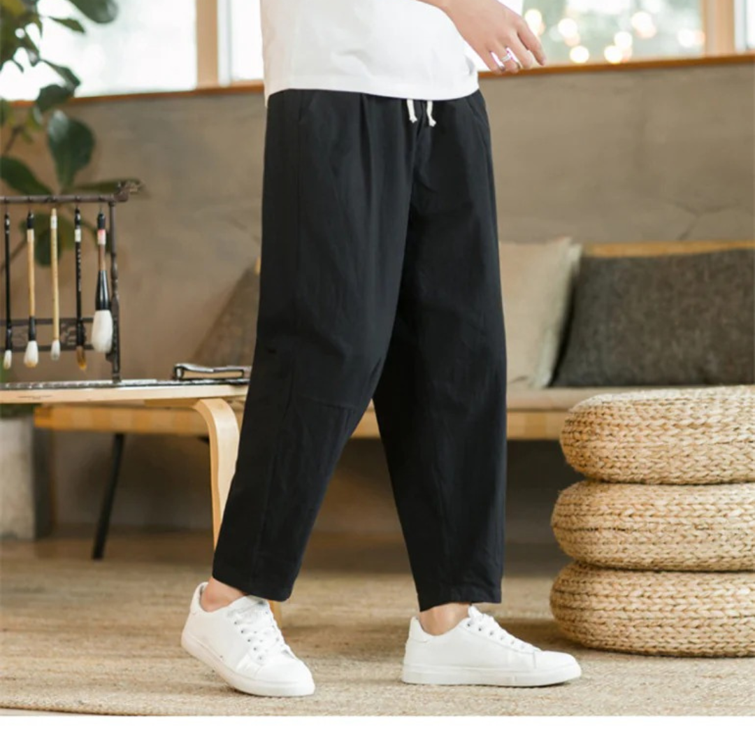 Men's Cotton Linen Casual Trousers