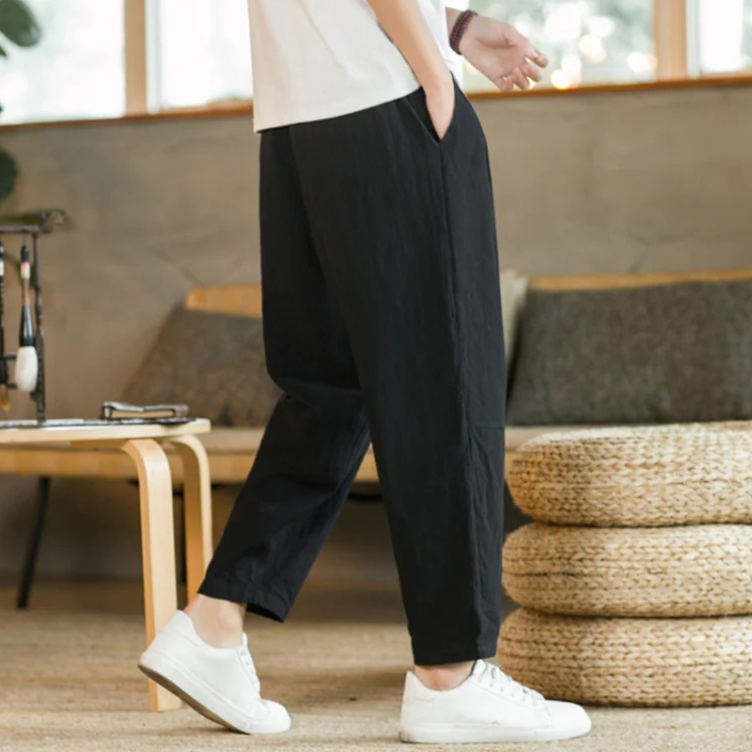 Men's Cotton Linen Casual Trousers