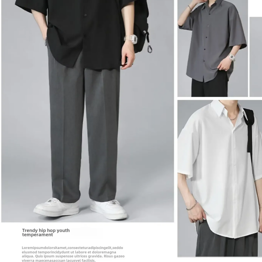 Men’s Ice Silk Short Sleeve Shirt