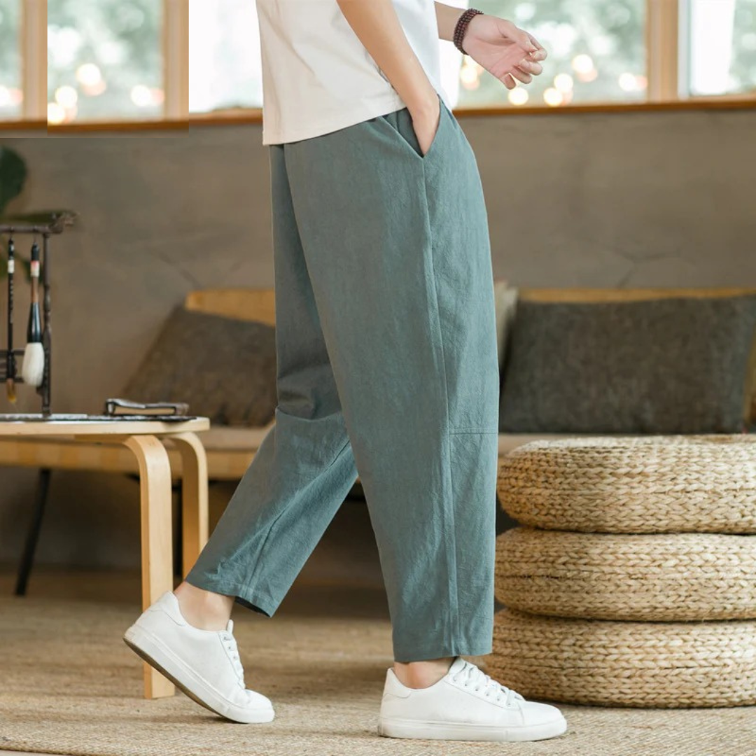 Men's Cotton Linen Casual Trousers