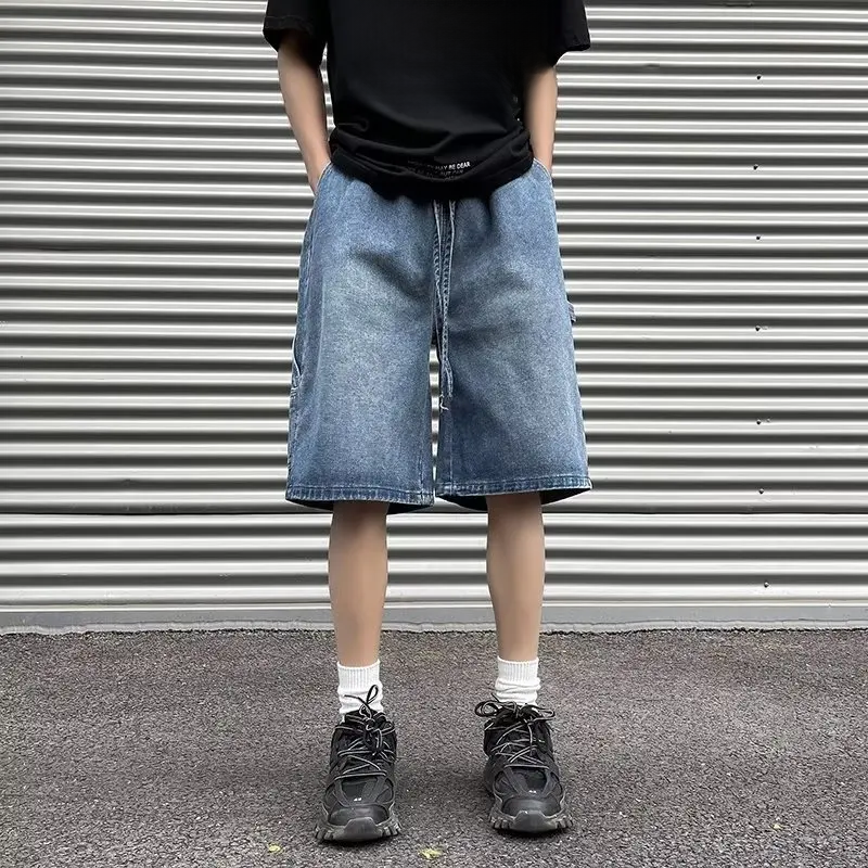 Men’s Loose-Fit Straight-Leg Denim Shorts
