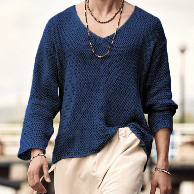 Men’s Luxury Knit Long-Sleeve T-Shirt