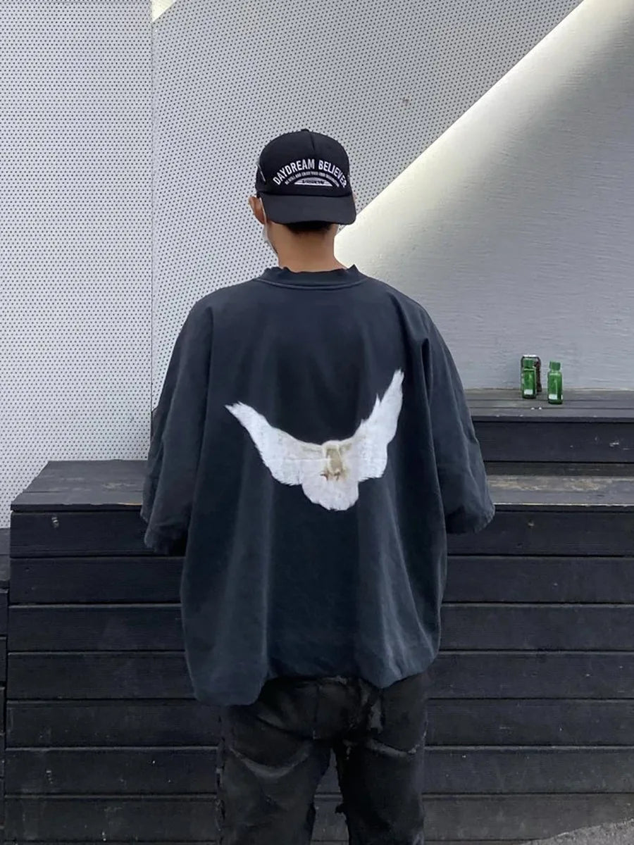 Yeezy x Kanye Oversized Printed Hoodie-Style T-Shirt