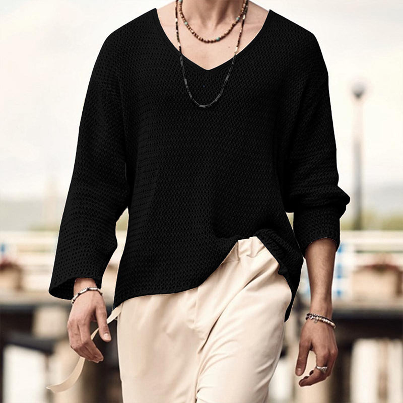 Men’s Luxury Knit Long-Sleeve T-Shirt